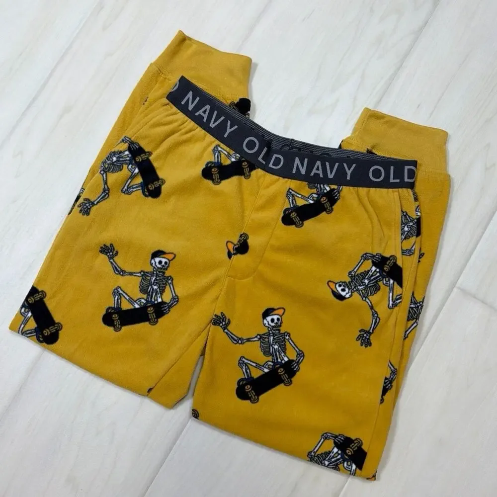 Old Navy Boy's Skeleton Skateboard Pajama Pants